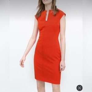 Orange Bodycon Dress - Small